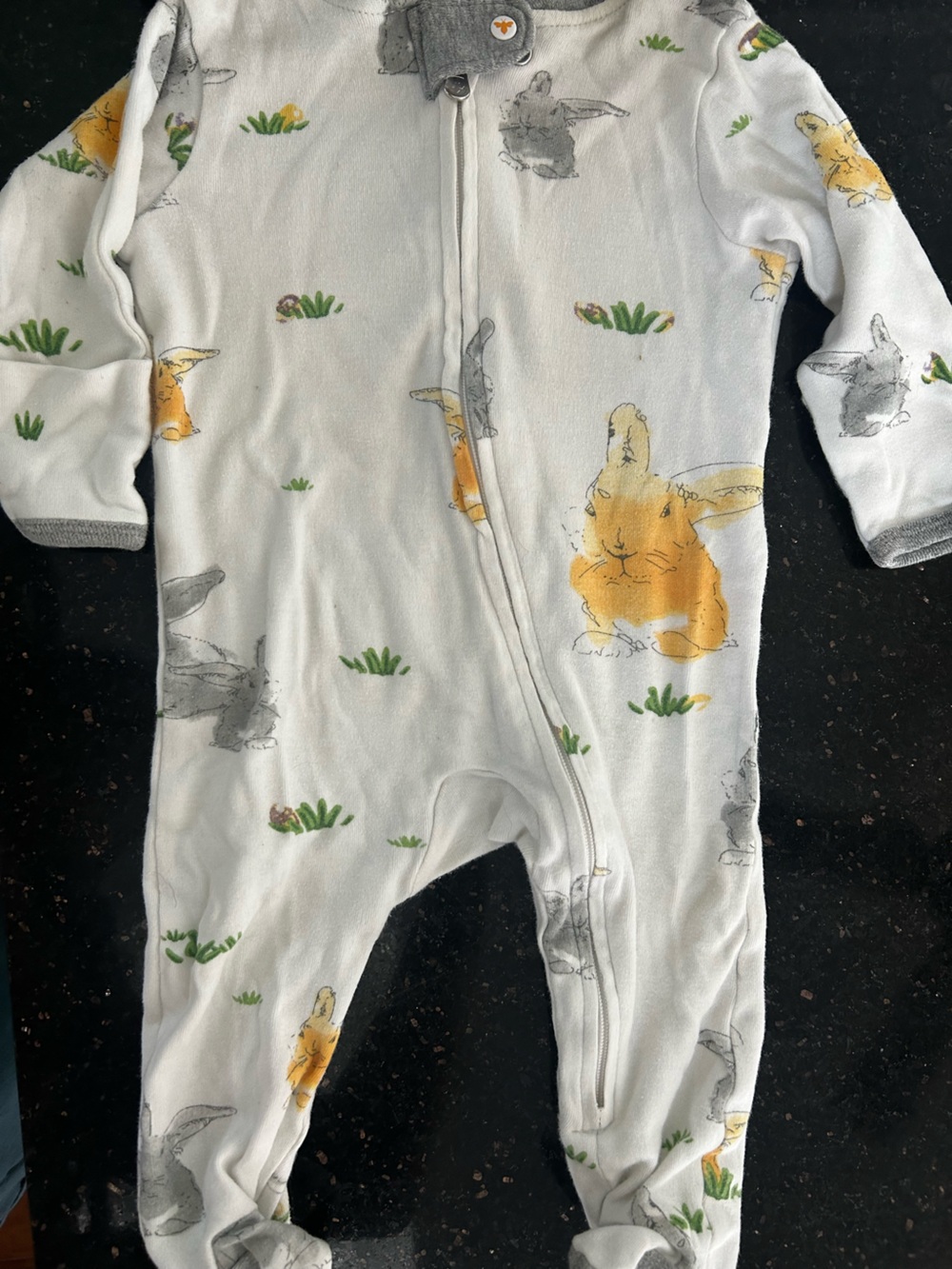 Burt’s Bees Baby Footie Pajamas - bunnies